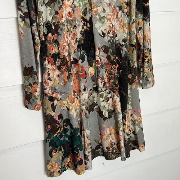 Uncle Frank Abstract Floral Long Sleeve Dress Size Small - Picture 9 of 9
